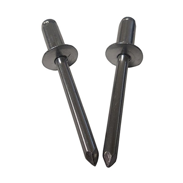 Blind Rivet, Dome Head, 0.125 in Dia., 0.265 in L, Aluminum Body, 1000 PK